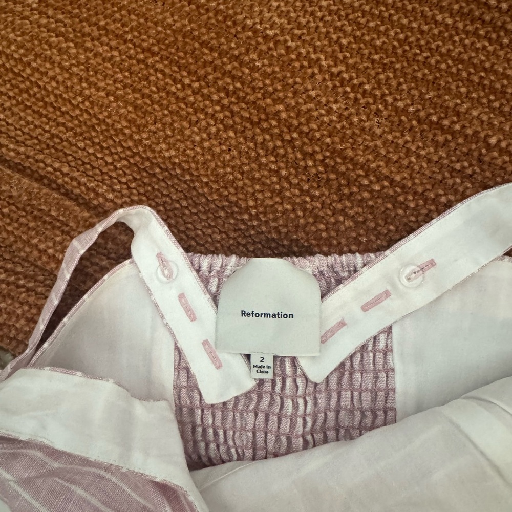 Reformation Pink and White Striped Camisole - Picture 2 of 4